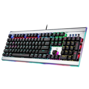 HP GK520 wired mechanical gaming keyboard with RGB backlit keys and USB connection