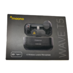 Maono T5 wireless lavalier microphone system with noise reduction for smartphone, camera, and PC recording