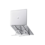 Adjustable metal laptop stand ergonomic cooling riser for desk and office use